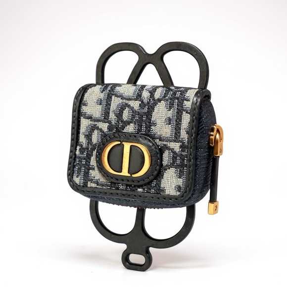 Dior Oblique Canvas and Rubber 30 Montaigne Phone Cover w/ AirPods Pro Case - Picture 11 of 12